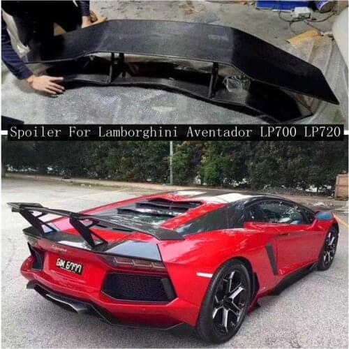 Real Carbon Fiber Rear Trunk Lip Spoiler Wing Fits For Lamborghini Aventador LP700 LP720 2010-2016
