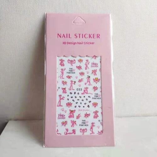 1PCS Disney Cartoon Anime Pink Panther Cartoon Mickey Mouse Nail Sticker Donald Duck Nail Decoration Repair Decal