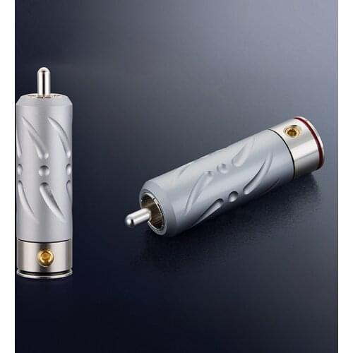 VIBORG Red Copper Rhodium Plated Hi-End RCA Plug 4pieces