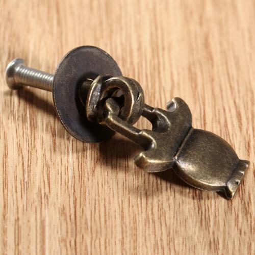 5pcs/1set Pull Knobs Handles 38*23mm Antique Bronze Lantern Shape Alloy Vintage Door wine box Cupboard Drawer Cabinet Furniture