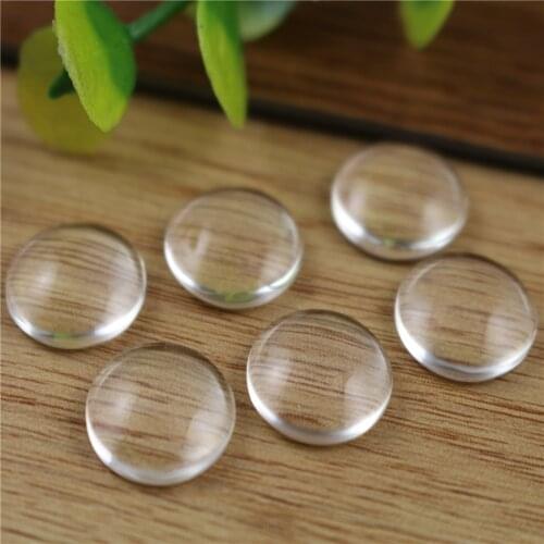 50pcs/lot 12mm Round Flat Back Clear Glass Cabochon, High Quality, Lose Money Promotion!!!(Z2-03)