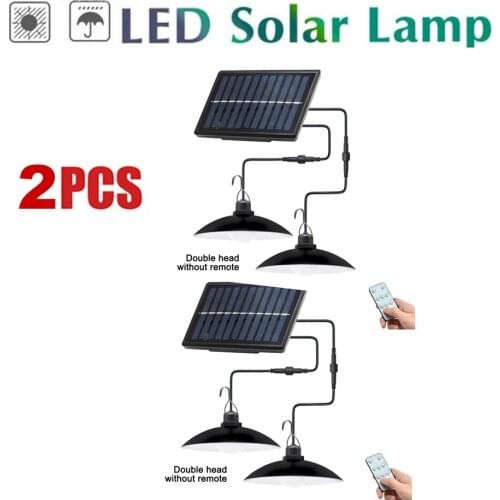 2pcs Retro Lampshade Waterproof Storage Room Shed Lamp Balcony Solar Pendant Lights Garden Wide Adjustable Hanging Led Emergency