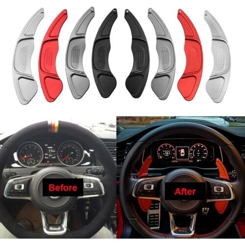 Aluminum Steering Wheel Shift Paddle Extension Shifter Replacement For VW Golf7 Golf 7 GTI R MK7 Scirocco 2015 Car Accessories