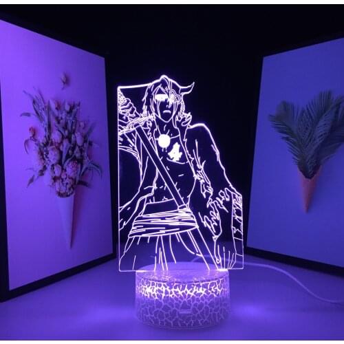Animation Peripherals 3D LED Lamp Acrylic Panel Home Bedroom Table Decoration Night Light for Couple Festival Birthday Gifts