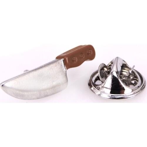 Brooch Lapel Pin For Men Pins and Brooches Kitchen knife modeling Lapel Pin Badge Brooch Mens jewelry accessorie wholesale
