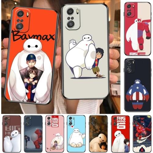 Marvel Baymax Big Hero 6 Phone Case For xiaomi redmi 11 Lite pro Ultra 10 9 8 MIX 4 FOLD 10T Black Cover Silicone Back Prett