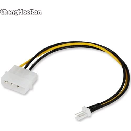 ChengHaoRan 18cm 4 Pin Molex IDE To 3 Pin PC Computer CPU Case Fan Power Connector Cable Adapter