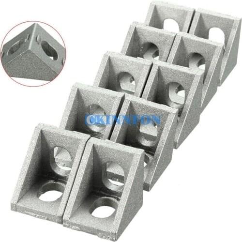 DHL 5000PCS 20*20 mm Aluminum 90 Degree L Shape Corner Joint Brace Right Angle Bracket (Color: Silver)