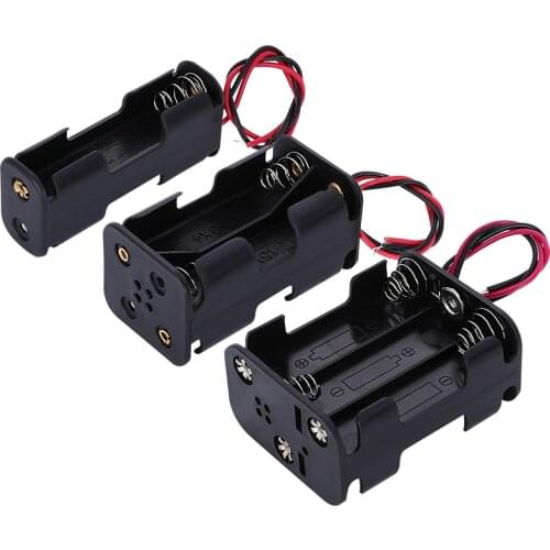 Battery Box Double-layer Front and Back Sides No. 7 Four-section Can Hold 4 No. 7 Batteries Back-to-back with Thick Wire