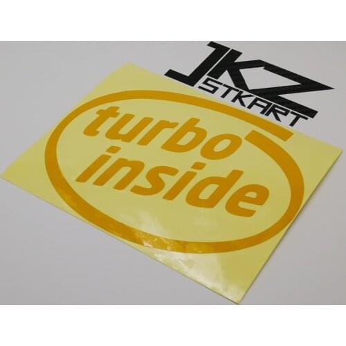 JKZ STKART Turbo Inside TBIS01 Vinyl Die Cut Funny Stickers Decals 12 x 11 cm ATV Motor Bike Truck Helmet Decorated Stickers