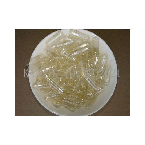 1000pcs/lot size00# Lengthen gelatin empty vacant safety capsule round fat gelatin capsules seperated or joined (transparent)