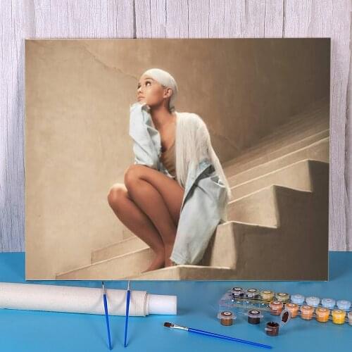 Ariana Grande Painting By Numbers Complete Kit Oil Paints 50*70 Canvas Pictures Decorative Paintings Crafts For Wholesale