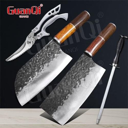 Forged Kitchen Knife Cooking Knife Stainless Steel Sharp Blade Cleaver Cutting Meat Vegetable Slicing Chef Knife Cooking Tools