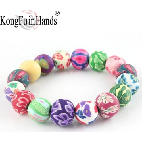 Hot new wholesale polymer clay beads bracelets Handmade don't fade ethnic jewelry unique handmade polymer Bracelet