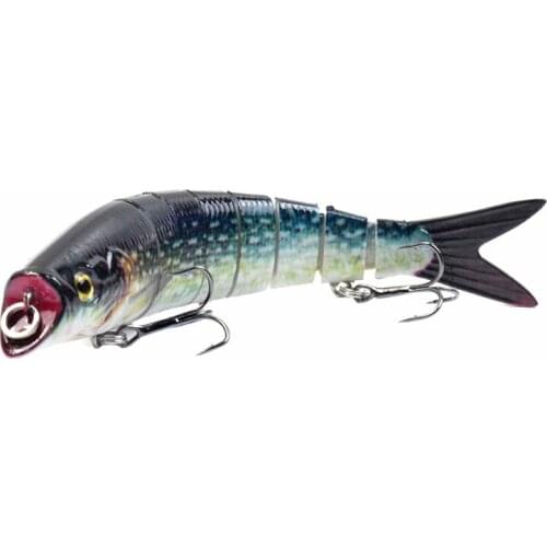5.5in / 0.76oz 8 Segments Mini Wobblers Fishing Lure Multi Jointed Hard Bait Artificial Lures Pike Fishing Crankbaits Pesca