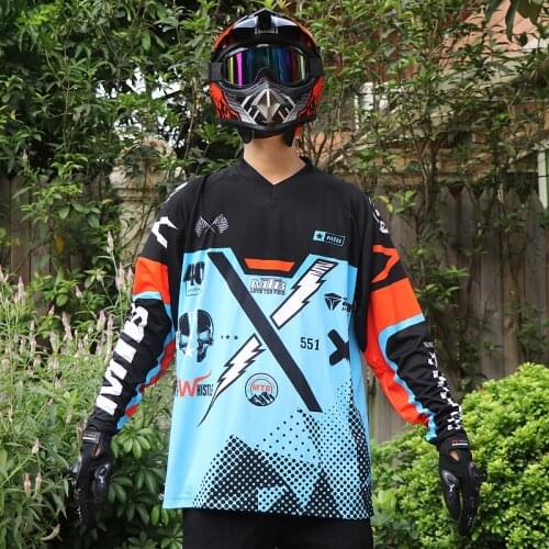 NEW Racing mens motocross jersey DH MX cycling offroad bike jersey downhill shirt RPET Pro Cycling long sleeve Jersey