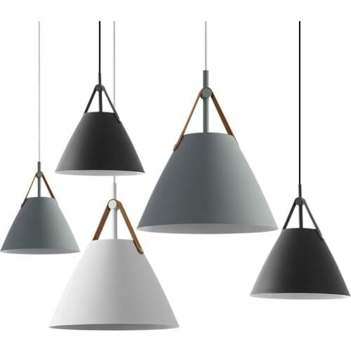 New Modern Contracted Painted Iron Dining Room Pendant Light Restaurant Hanging Light Balcony Corridor Pendant Lighting Fixtures