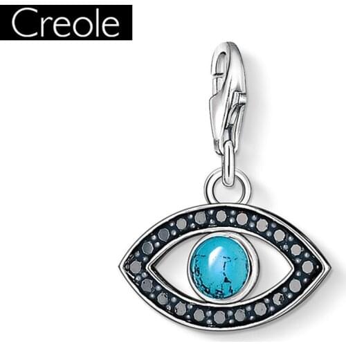 Charm Pendant Nazars Eye,2018 Fashion Jewelry Classic Real 925 Sterling Silver Gift For Women Girls Fit Bracelet Necklace
