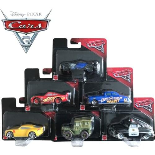 Original Disney Pixar Cars 3 Plastic Car Models Toy Lightning McQueen Jackson Storm Dinoco Cruz Ramirez Car Toys For Kids