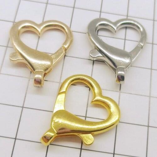 5pcs Heart Keychain Hanger for Jewelry Making Accessories DIY Kawaii Art Resin Charms Clasp Clay Pendant Craft
