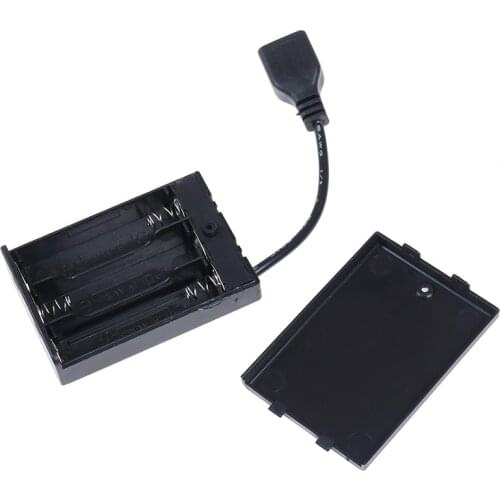 DC4.5V Portable Mini AA Battery Holder Storage Box Case USB Power Supply Battery Box For 5050 3528 2835 LED Strip Light