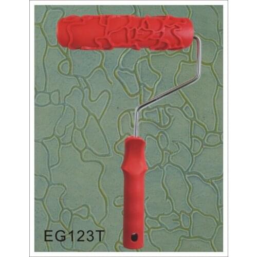 Crack Pattern Rubber Roller Embossed Texture Pattern Paint Roller Home Decoration Paint Brush Background Wall Tool 7 Inch