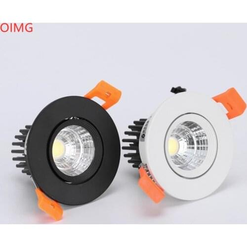 Dimmable Aluminum Recessed LED Downlights 5W 7W 9W 12W 15W 18W COB LED Ceiling Lamp Spot Lights AC110-220V round led panel light