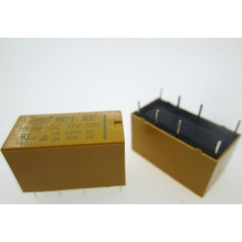 HOT NEW Telecommunication 12V relay HK19F-DC12V-SHG HK19F-12VDC-SHG HK19FDC12VSHG 12VDC DC12V 12V 1A 125VAC HUIKE DIP8