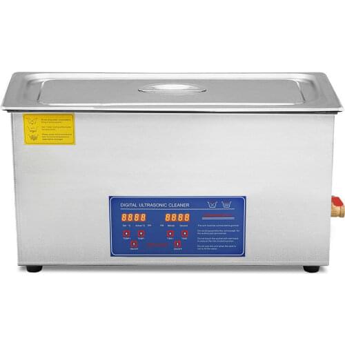 30L Heater Timer Bracket Jewelry Cleaning Digital Stainless Steel Ultrasonic Cleaner