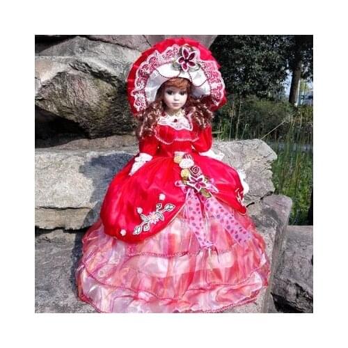 Height 41cm Welfare Russia ceramic doll European household furnishings creative personality cute cute baby doll for baby gifts