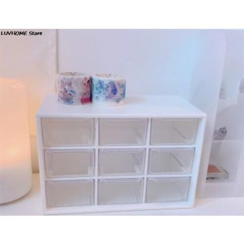 9 Grids Storage Box Jewelry Drawer Pearl Beads Cosmetic Earrings Container Makeup Container Organizer