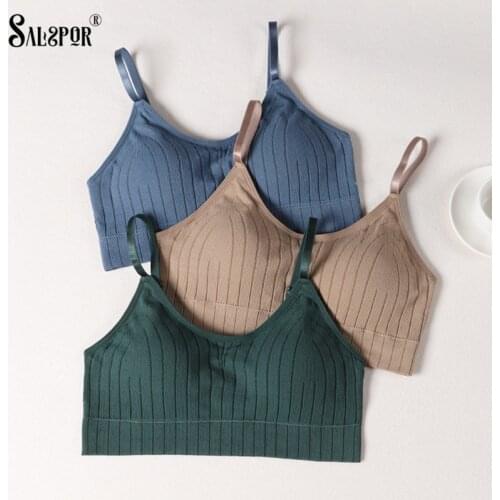 SALSPOR Seamless Bra Push Up Women Tube Top Wireless Padded Bralette Comfortable Adjustable Shoulder Strap Lingerie