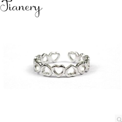 JIANERY Exaggerated Personality Heart Rings For Women Wedding Jewelry Adjustable Antique Finger Ring Anillos