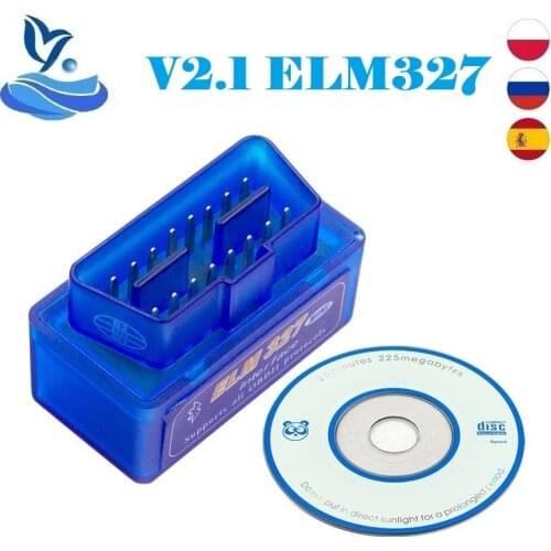 2020 Scanner OBDII 2 Mini Elm327 V2.1 Bluetooth OBD2 Elm 327 bt V2.1 OBD2 Car Diagnostic Tool Elm327 OBDII Adapter Auto Tool