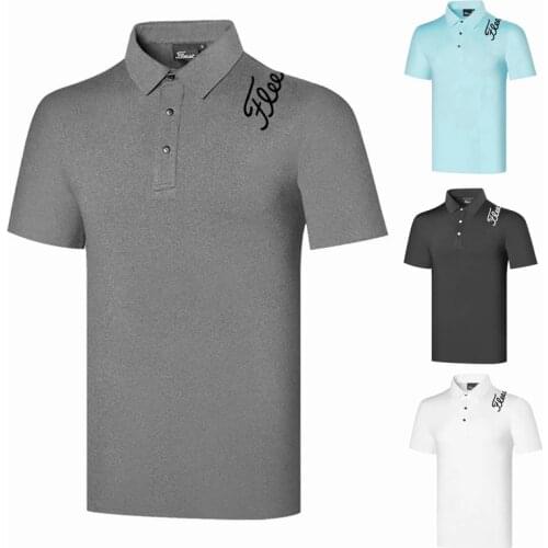 2021 Golf suit short sleeve mens T-shirt sports polo shirt breathable sweat absorption shirt