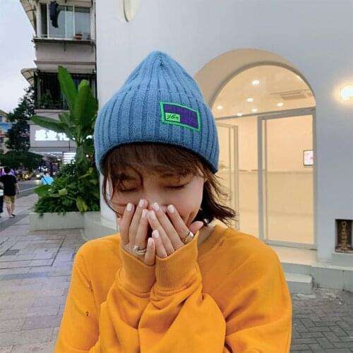 2021 New Womens Beanie Hat warm Autumn Women Knit Beanie Hat Cuff Beanie Watch Cap for Girls Spring Skull Hats for Female