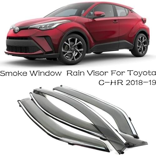 4pcs Blade Side Windows Deflectors Door Sun Visor Shield For Toyota C-HR 2018-2019