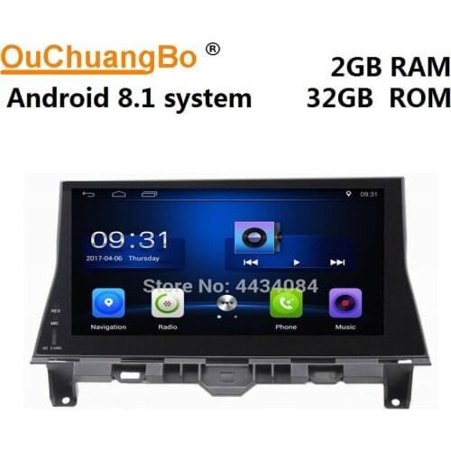 Ouchuangbo car audio stereo for Accord 8 2008-2012 support USB SWC wifi BT 4 Core CPU 1080P Video android 8.1 system