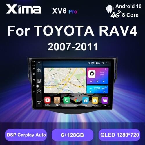 XIMA New!! 9'' 2dinCar Android 9.0 Car DVD Player forToyota RAV4 Rav 4 2007 2008 2009 2010 2011 Car Radio GPS Navigation Player