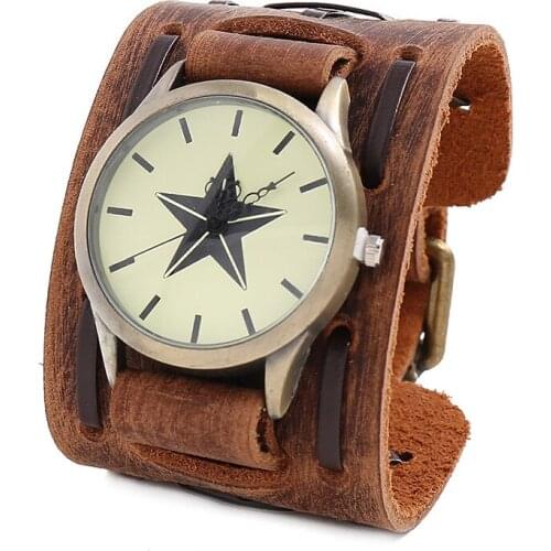Watch for Men Cow Leather Bracelet Watches Men Unisex Wrist Retro Watch Roman Numeral Casual Quartz Watch Retro Relogio Feminino