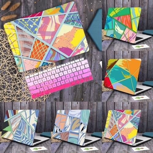 For MacBook Air 13 inch Case 2020 M1 A2337 A2179 Patchwork Plastic Hard Shell Keyboard Cover New Pro Retina 13 15 16 A2338 A2289