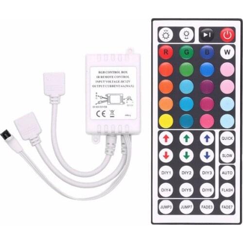 DHL 100PCS 12V 44 Key IR Remote Controller For RGB 5050 LED Light Strip TWO outputs
