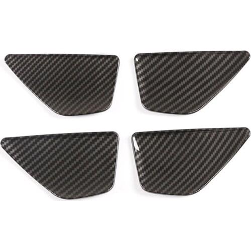 Carbon fiber Car door bowl decorated patch interior Handle Protector Cover For Mercedes benz C E GLC class 2015-2020 accessories