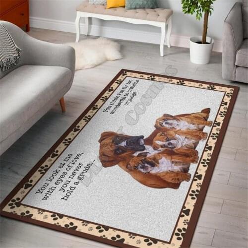 Boxer rug area funny dog collection carpet Floor Mat Rug Non-slip Mat Dining Room Living Room Soft Bedroom Carpet 02