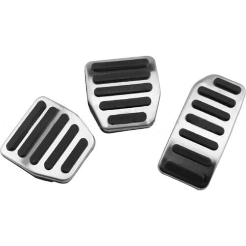 3pcs Car Manual NO DRILL Accelerator Gas Brake Clutch Pedal Cover Fit for Volvo S60 V60 XC60 S80 2012 2013 2014 2015 2016 2017