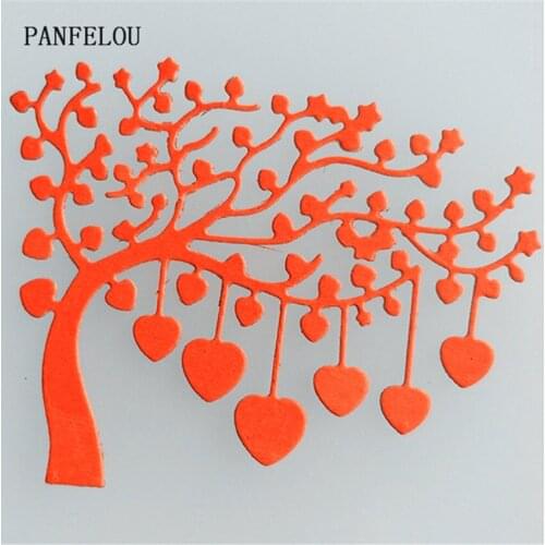 PANFELOU Metal craft The leaves of love paper die cutting dies for Scrapbooking/DIY Easter wedding Halloween cards
