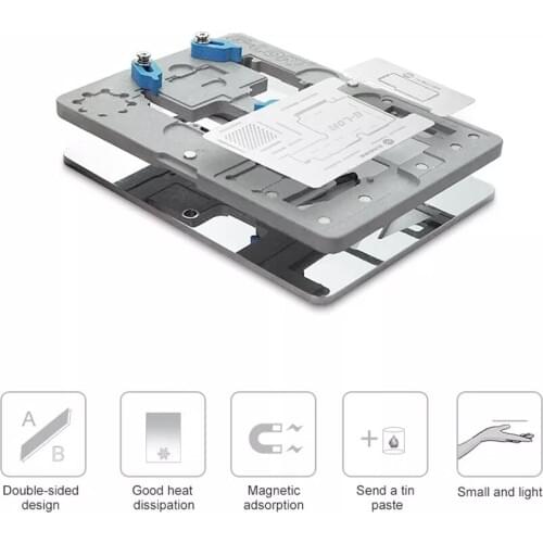 G-LON SS-601K for iPhone X/XS/XSMAX Motherboard BGA Reballing Fixture Duble-sided Magnetic Fixed Tin Kit Middle Layer Holder