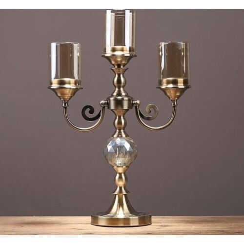 Nordic Style Candle Holders Luxury Light Elegant Retro Candle Holders Table Centerpieces Swieczniki Modern Home Decor BS50CH