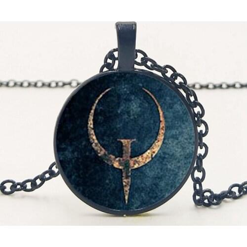 Suspensions Round Glass Cabochon Quake Pendant Necklace Glass Quake Jewelry Personalized Picture Necklace Costume Jewelry