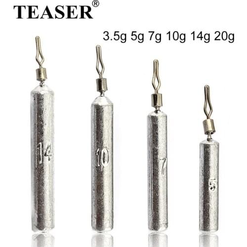 TEASER Drop Shot Fishing Weight Sinker 3.5g 5g 7g 10g 14g 20g Metal Jigs Carp Fishing Bait Sinker Saltwater Tackle Accessories